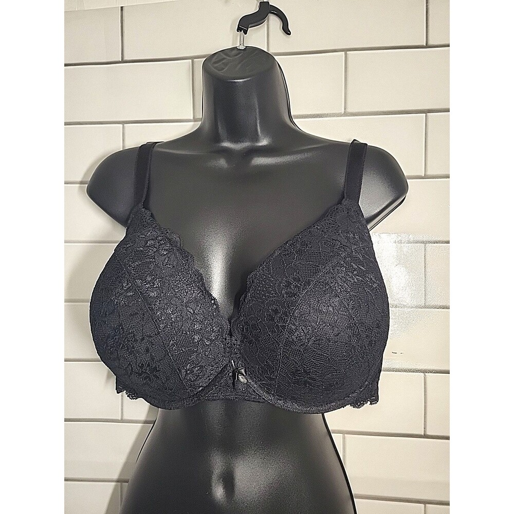 Torrid Curve Bra 42DD Black Lightly Lined Strapless Underwire Plus Sexy *Read